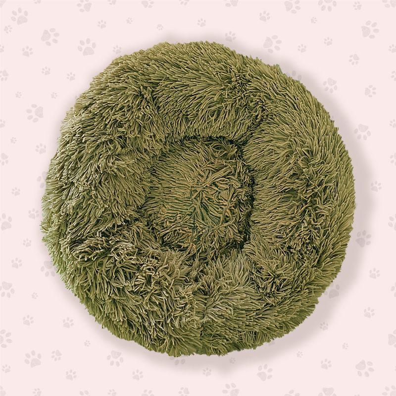60×26 Sage Green Fluffy Donut Pet Bed