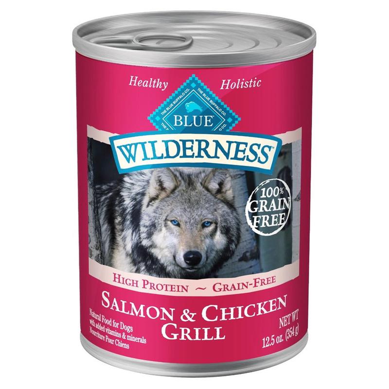 Blue Buffalo Wilderness Salmon & Chicken Grill Canned Adult Dog Food – 12.5 oz