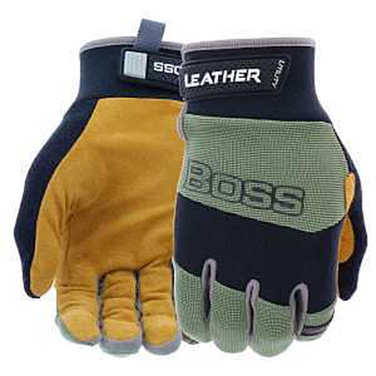 Boss Performance Series Women’s Work Gloves, S/M, Green, Reinforced Thumb, Spandex (B51374-WSM)
