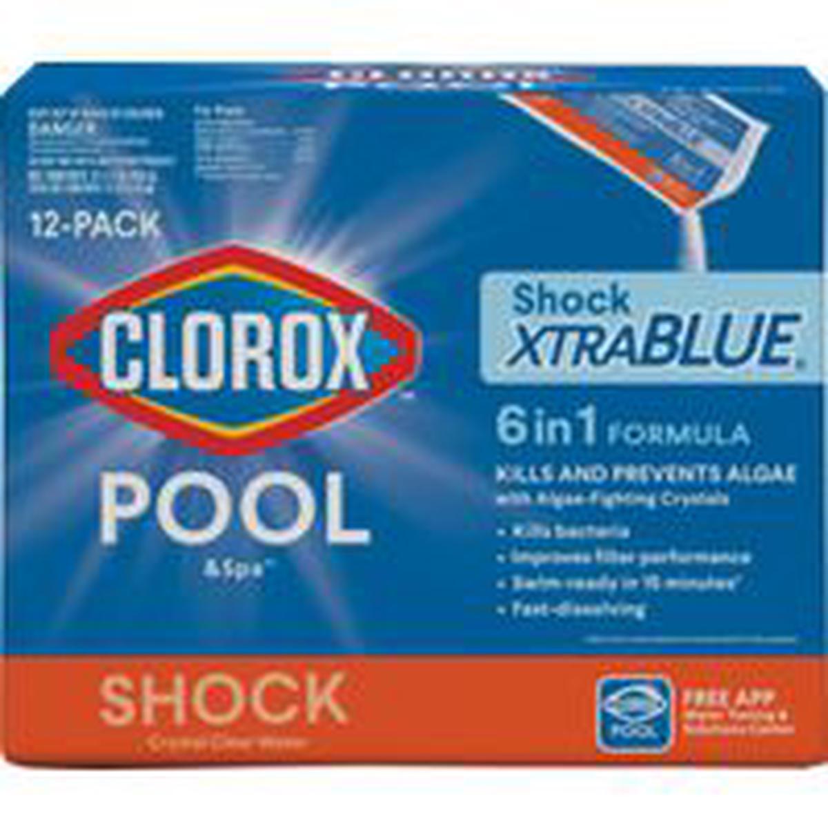 Clorox POOL & Spa Shock XtraBlue 1 lb Bottle Granular Chlorine