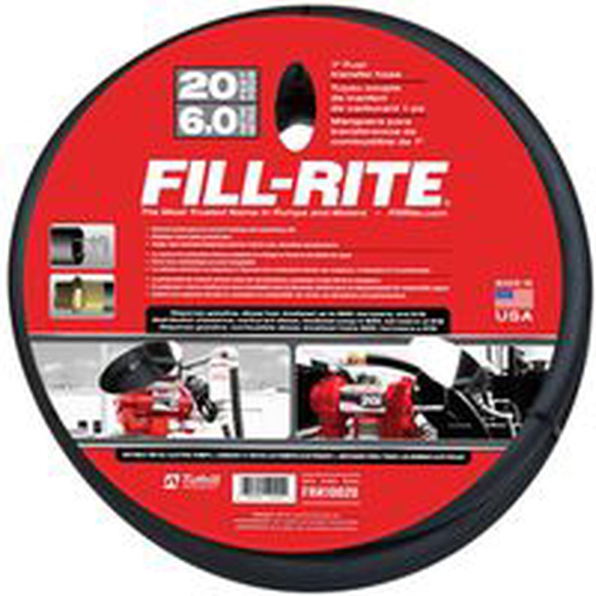 Fill-Rite Fuel Transfer Hose Male 1 In X 20 Ft Neoprene Black (FRH10020)