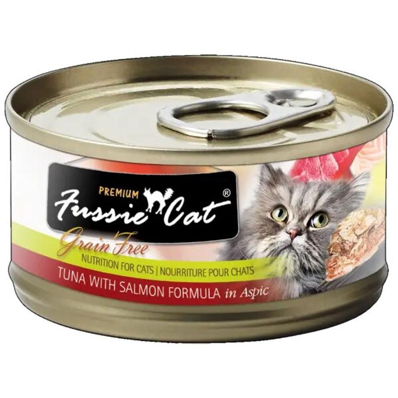 Fussie Cat Grain Free Tuna with Salmon Formula in Aspic Cat Food – 2.82 oz