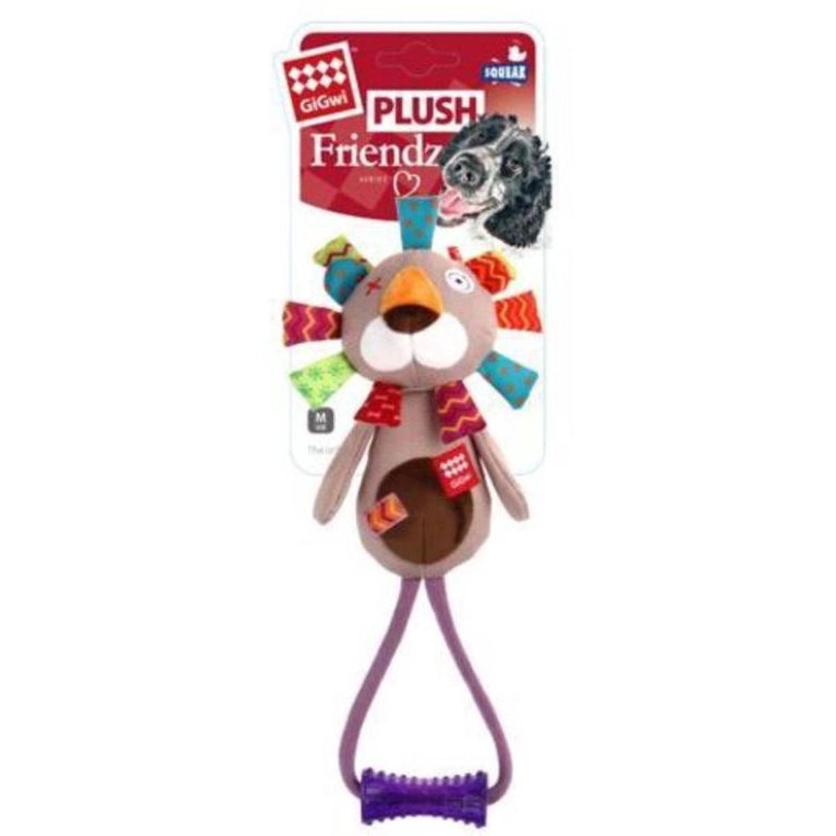 GIGWI Plush Friendz Pull Series- Pull Lion
