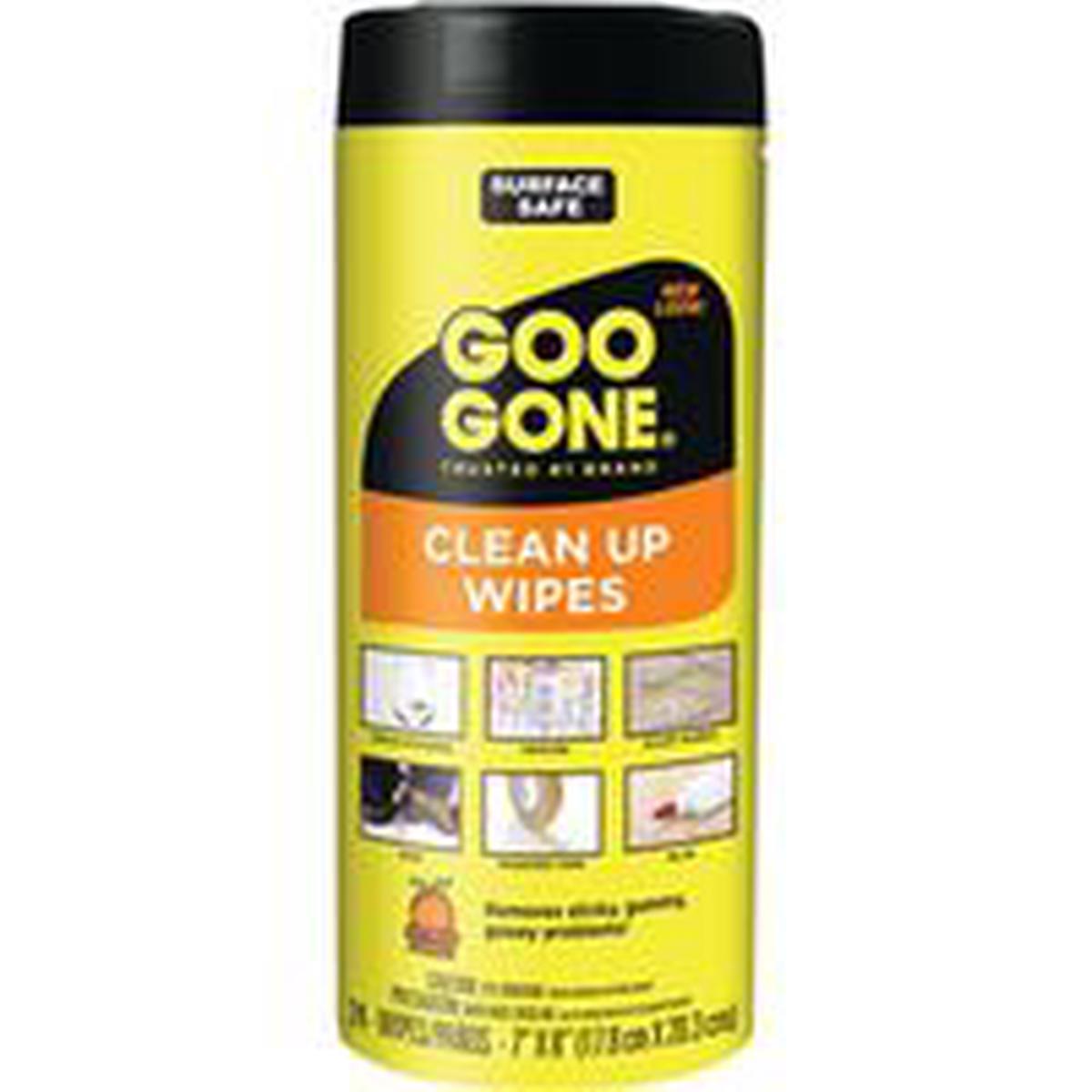 Goo Gone Cleaning Wipes, 8 in L, 7 in W, Citrus (2000)
