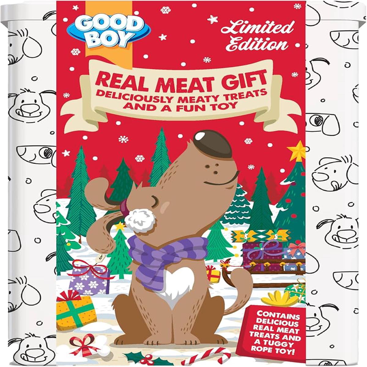 Good Boy Festive Real Meat Dog Treats Tin
