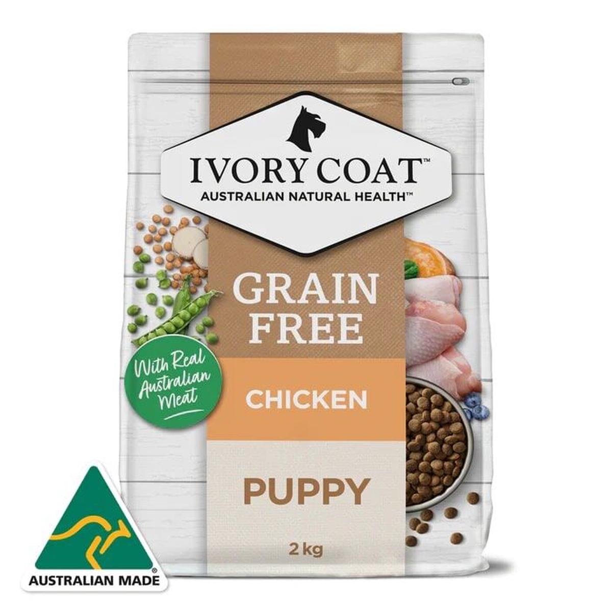 IVORY COAT Australian Puppy Dry Food – Grain Free – Chicken Formula 2kg
