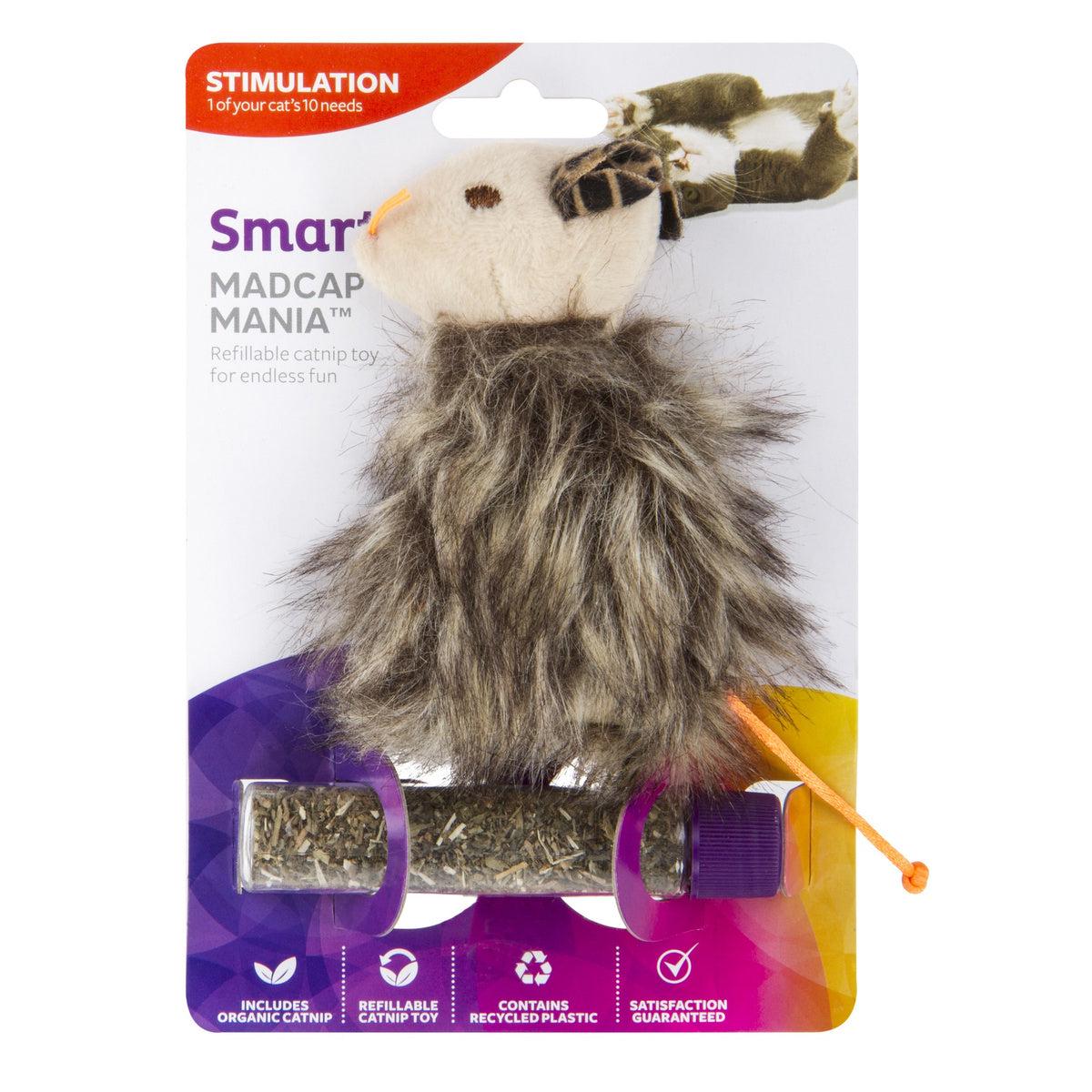 Madcap Mania Mouse Soft Plush Catnip Cat Toy with String Tail