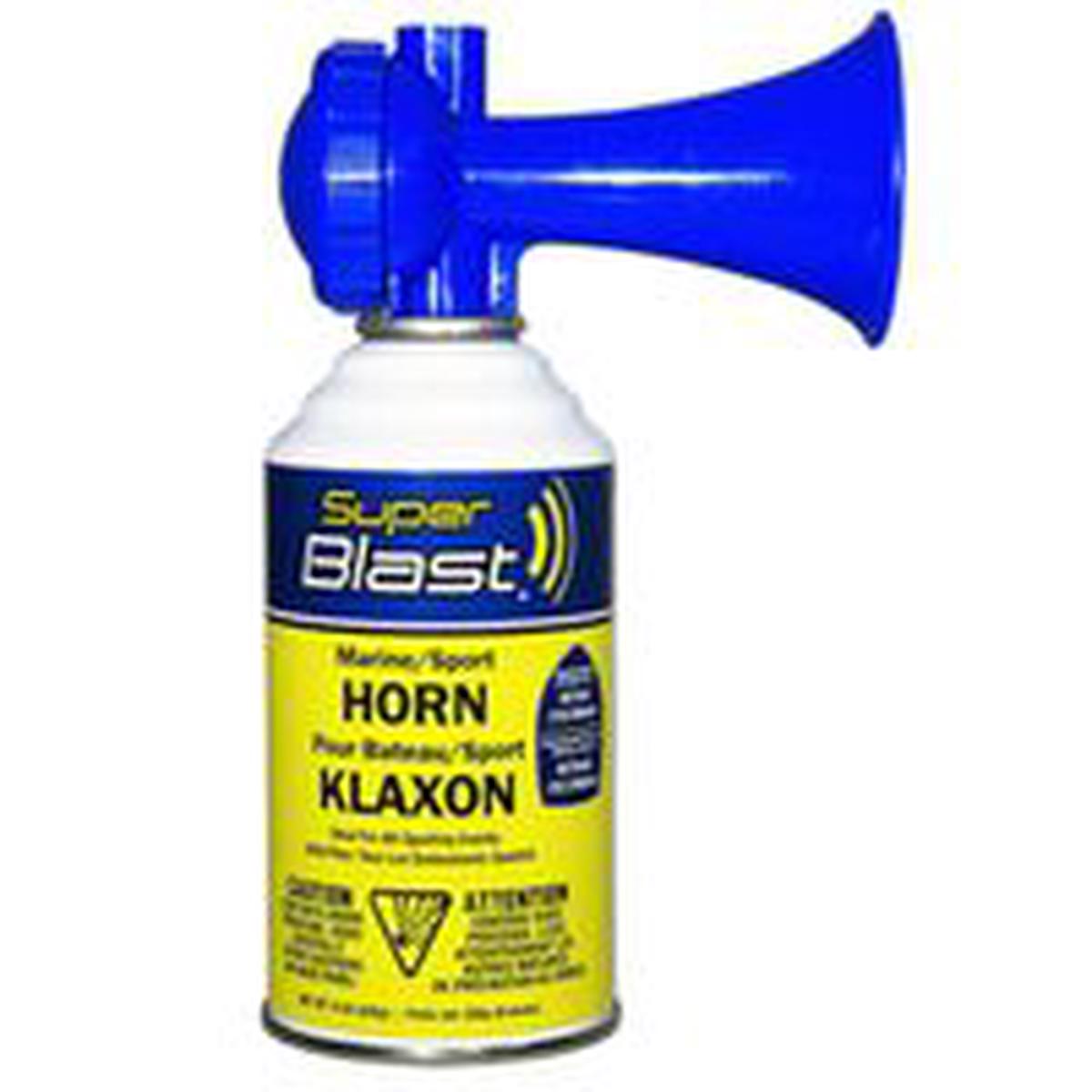 Max-Pro Super Blast Series Air Horn, 65 ft Coverage Area, Blue