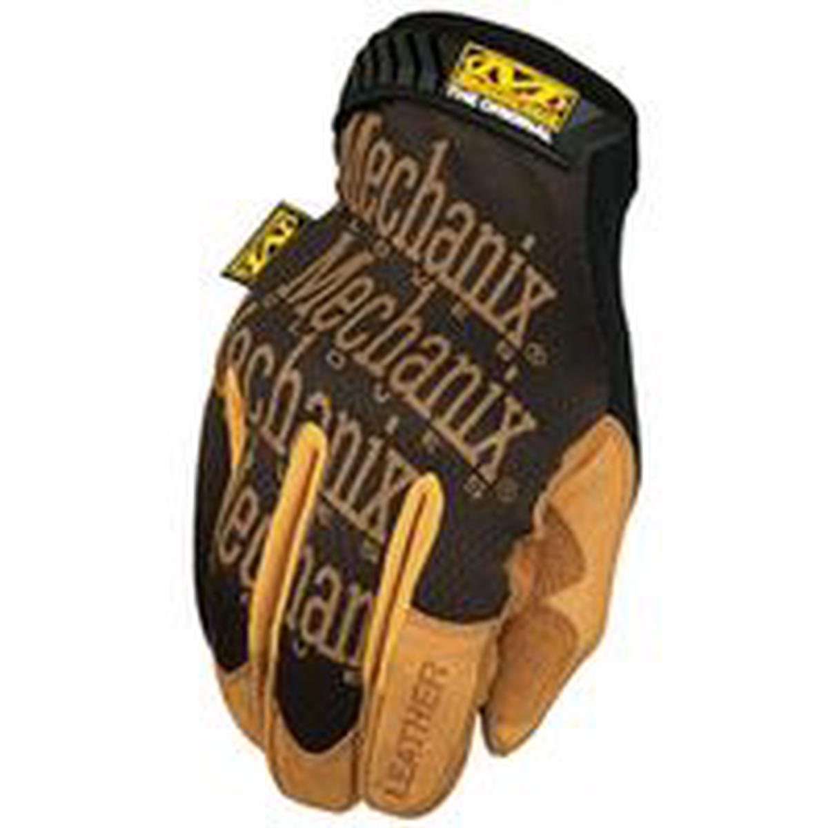 Mechanix Wear Durahide Series Mechanic Gloves, L, Wing Thumb, Hook-and-Loop Cuff, Tan (LMG-75-010)