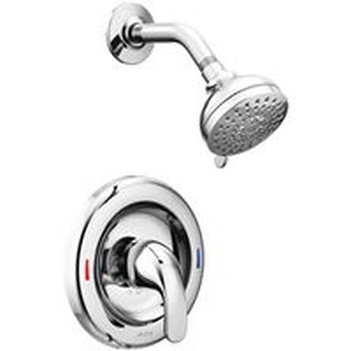 Moen Shower Faucet, 1.75 GPM, Chrome Plated, Lever Handle, 1-Handle (82604)