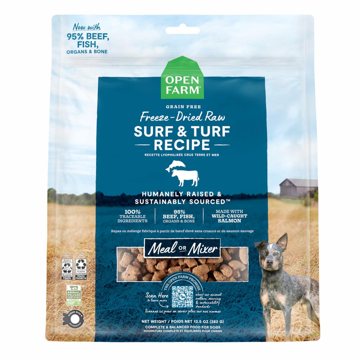 Open Farm Surf Turf Recipe Freeze Dried Dog Treats