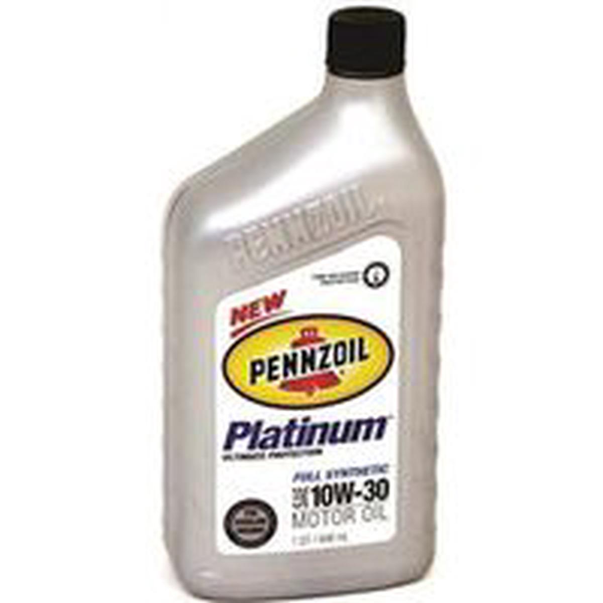 Pennzoil Platinum Motor Oil 10W-30 1 Qt Bottle