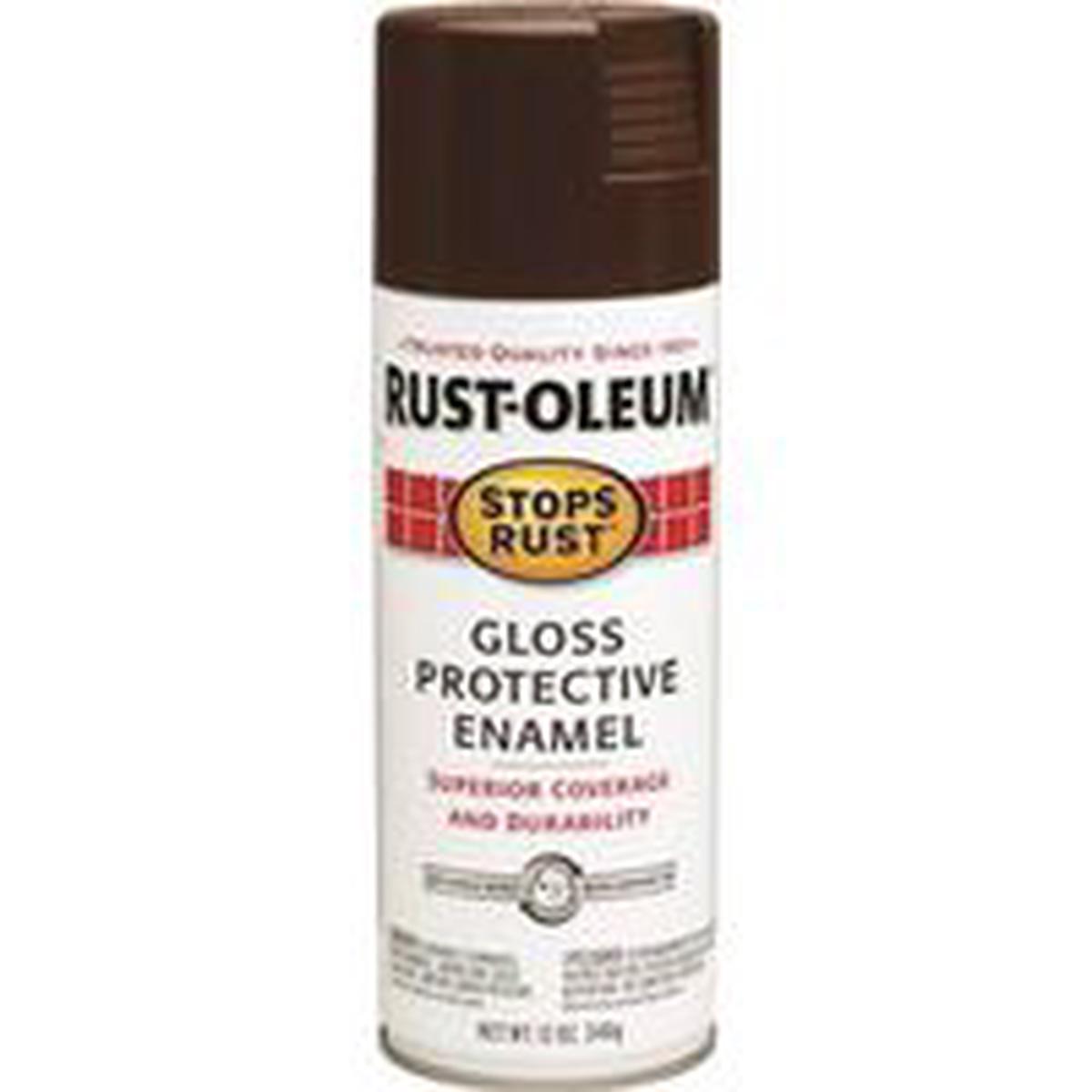 Rust-Oleum Rust Preventative Spray Paint Gloss Leather Brown 12 oz Can (7775830)