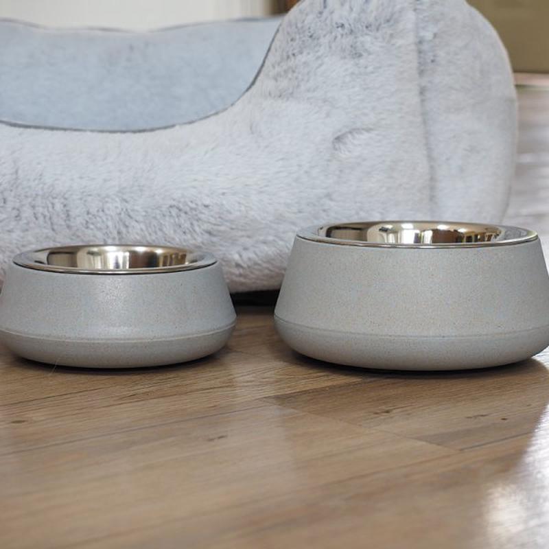 Sky Blue Floorgrip Bamboo & Ss Bowl 14Cm