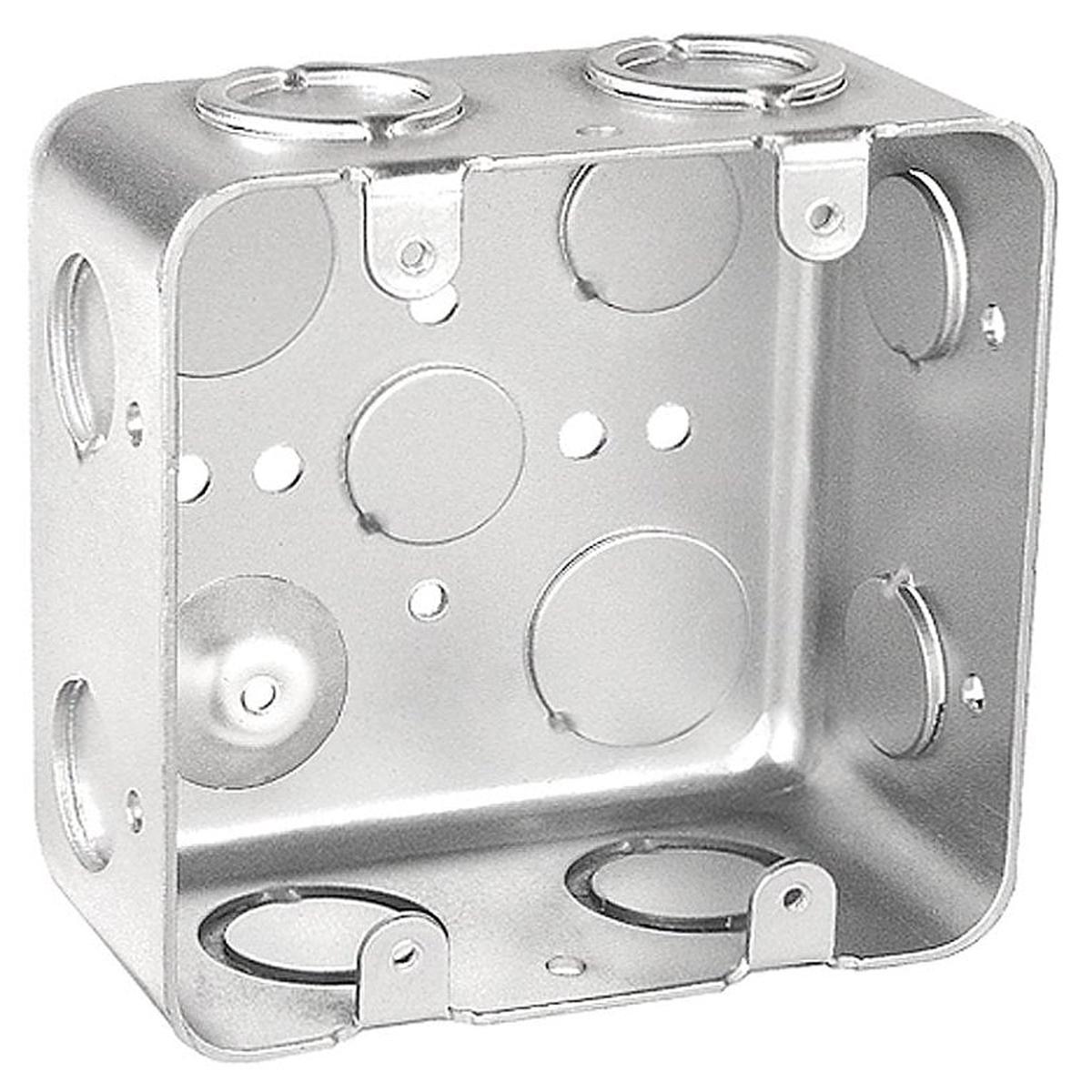Southwire Switch Box, 2-Gang, 12 Knockout, Steel, Silver, Galvanized (mgsb-2)