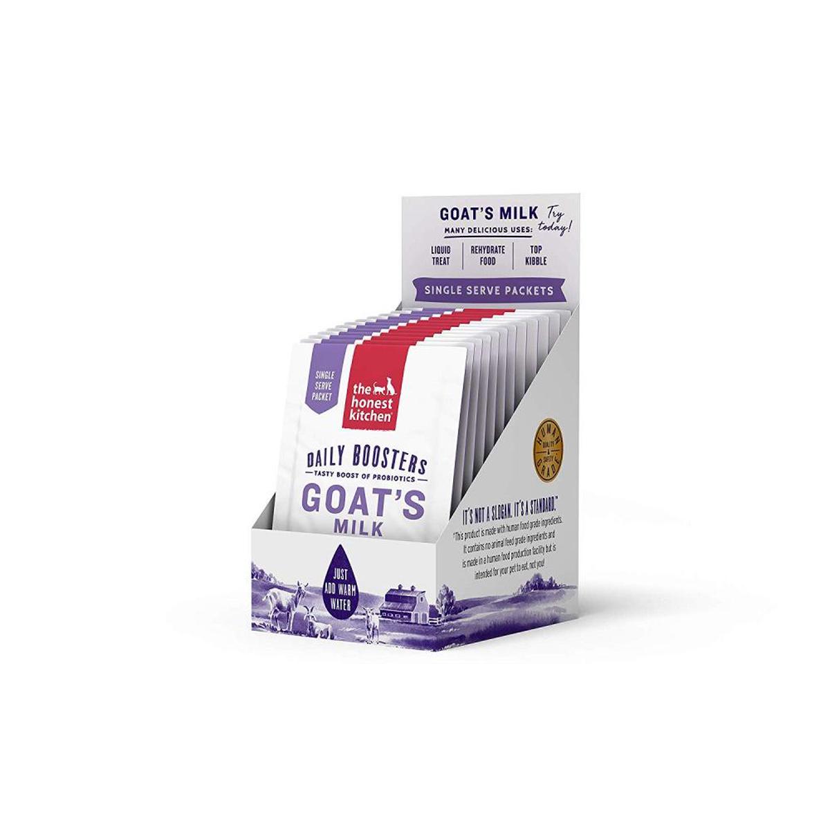 The Honest Kitchen Daily Boosters – Instant Goat’s Milk with Probiotics – 12 Sachets/2.12 oz