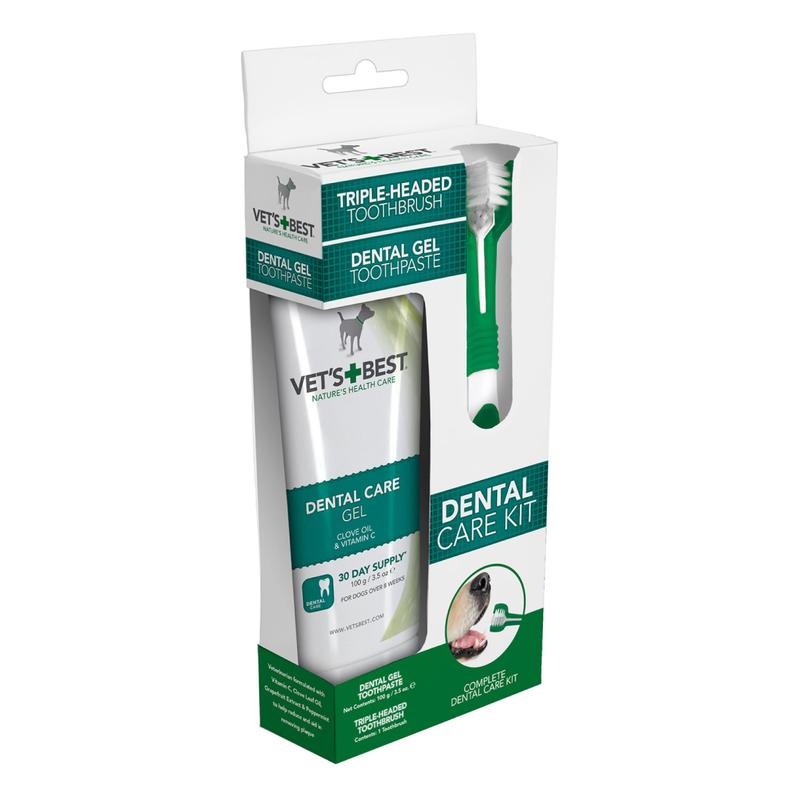 Vets Best Dental Care Kit for Dogs – Brush & Gel