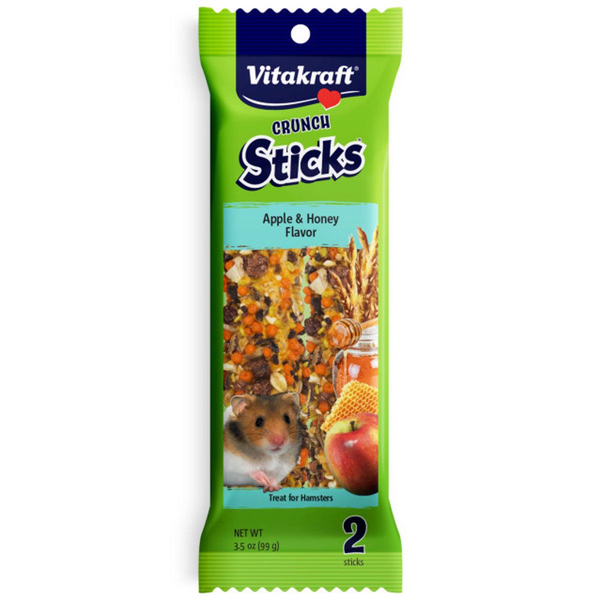 3.5 oz Crunch Sticks Hamster Treat – Apple and Honey – Hamster Chew Sticks – 2 Sticks