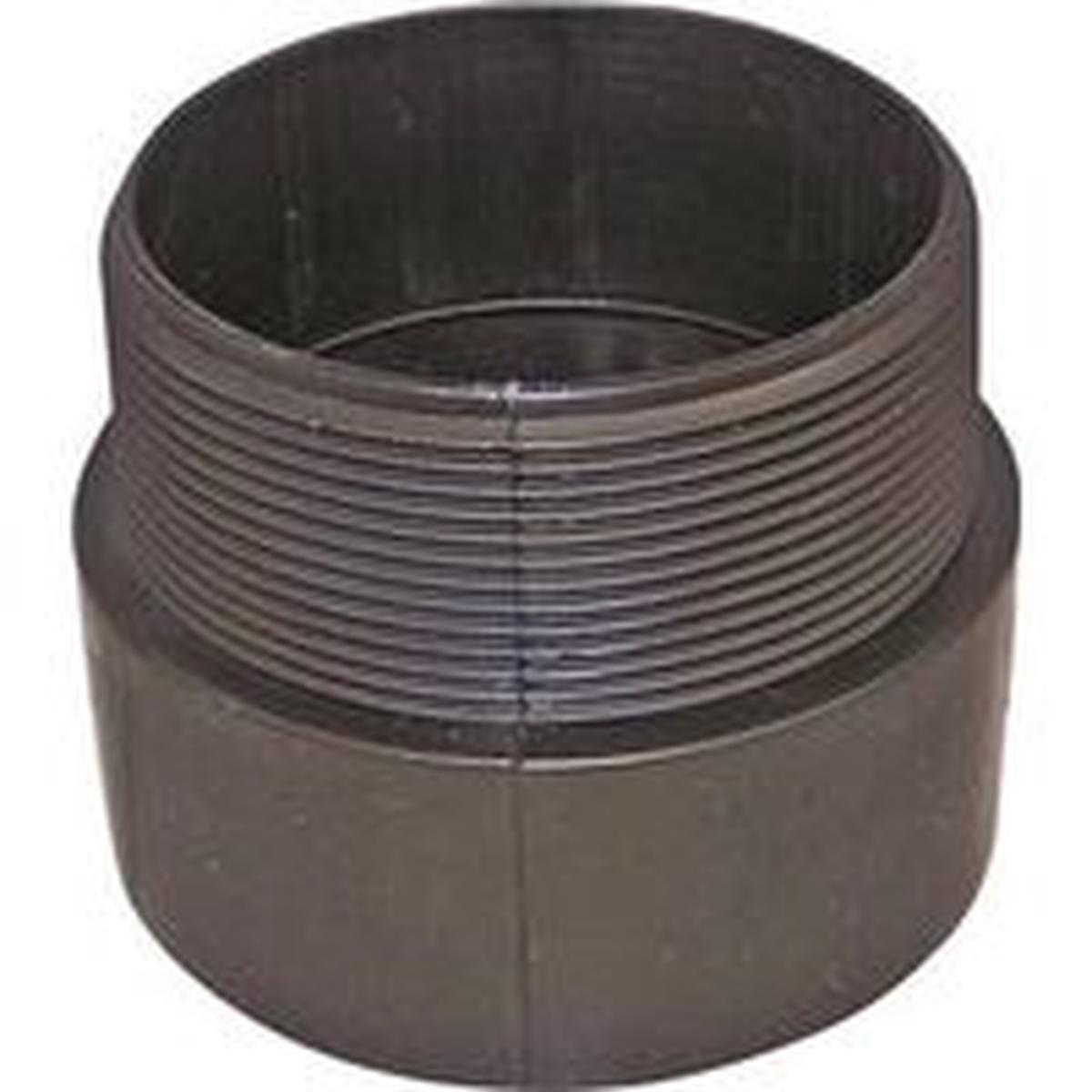 Canplas Pipe Adapter, 1-1/2 in, MNPT x Hub, ABS, Black, SCH 40 Schedule (102871BC)