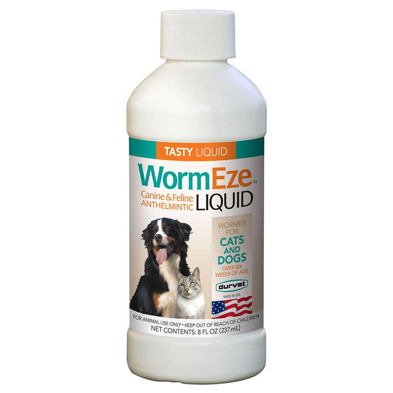 Durvet WormEze Liquid for Dogs & Cats – 8 fl oz