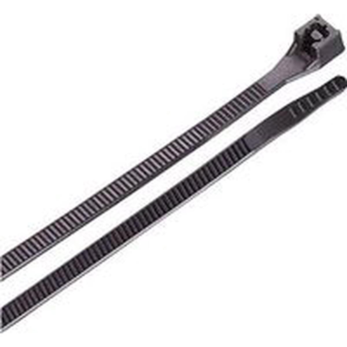 Gardner Bender 14″ Black Cable Tie, Double-Lock Locking, 100/PK (46-315UVB)