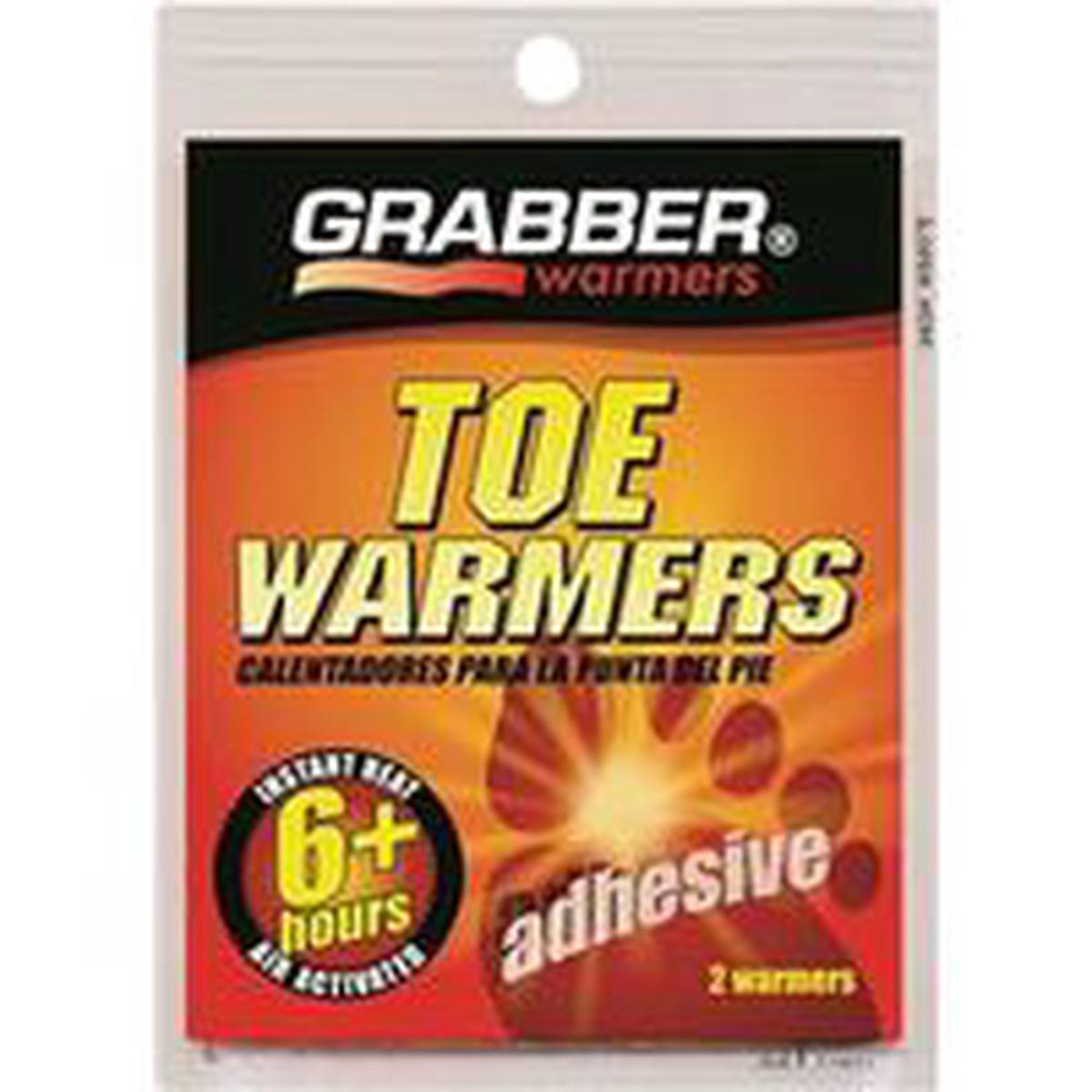 Grabber Warmers Adhesive Toe Warmer, 100F Average, 107F Max, 6 Hr Continuous Warmth (TWES)