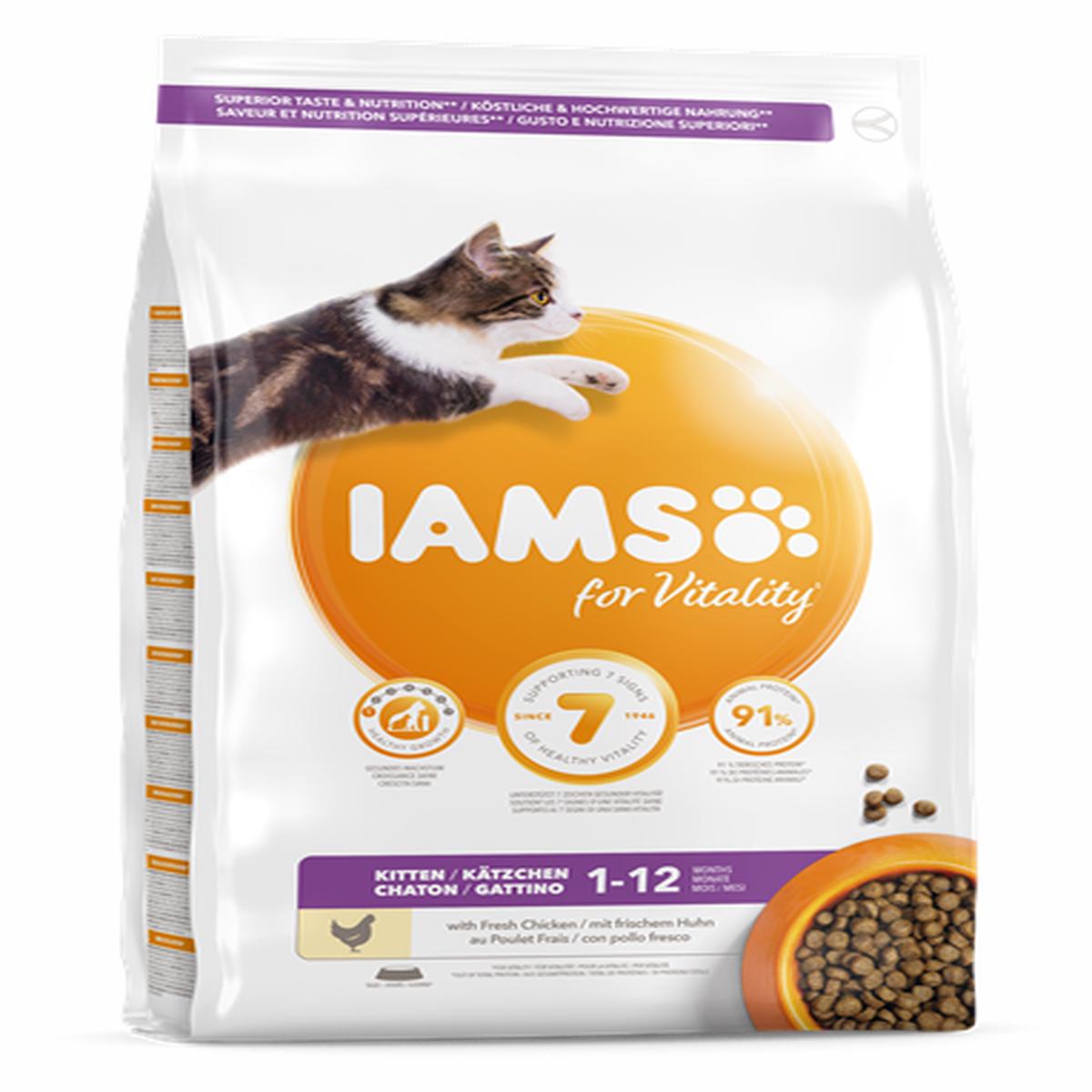 Iams for Vitality Kitten Food with Chicken