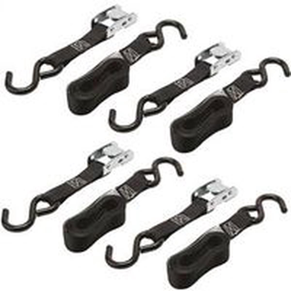 Keeper 4PK 6′ CamBuck Tie Down, 1 in W, Blue, 300 lb, S-Hook End Fitting (05108-V)