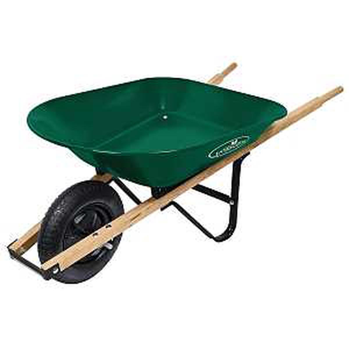 Landscapers Select Wheelbarrow, 4 cu-ft Volume, Steel Tray, 1-Wheel, 14 in Wheel (34563)