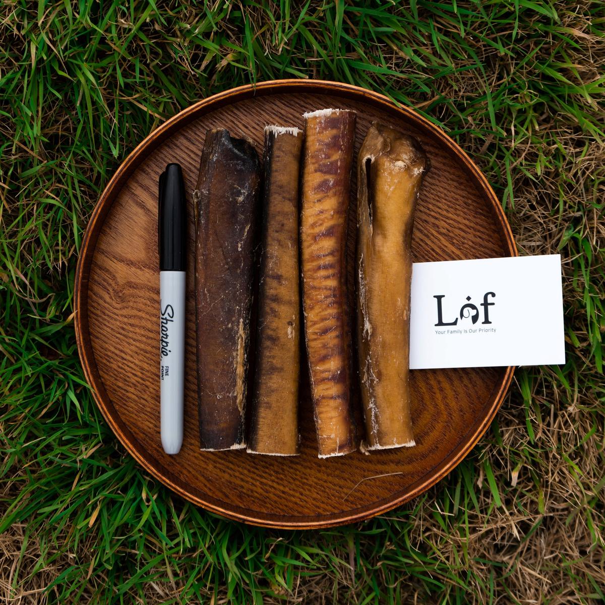 Lof Premium Odor-Free 6 Inch Monster Bully Sticks – 100% Beef Pizzle