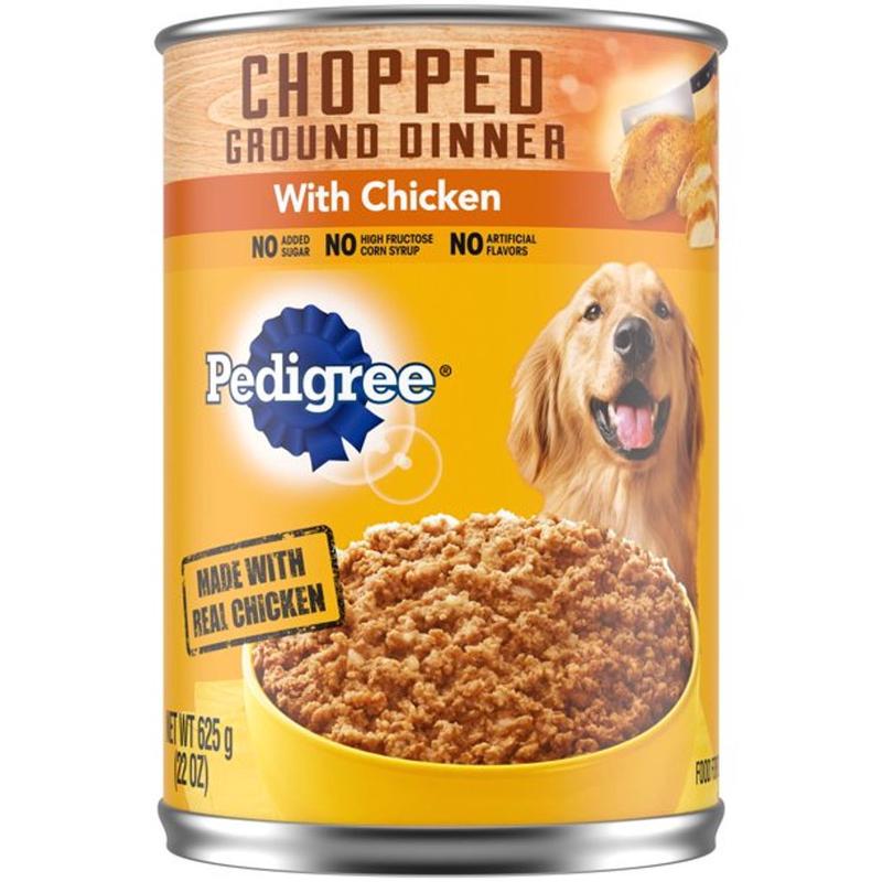 Pedigree Chopped Ground Dinner with Chicken Adult Wet Dog Food – 22 oz