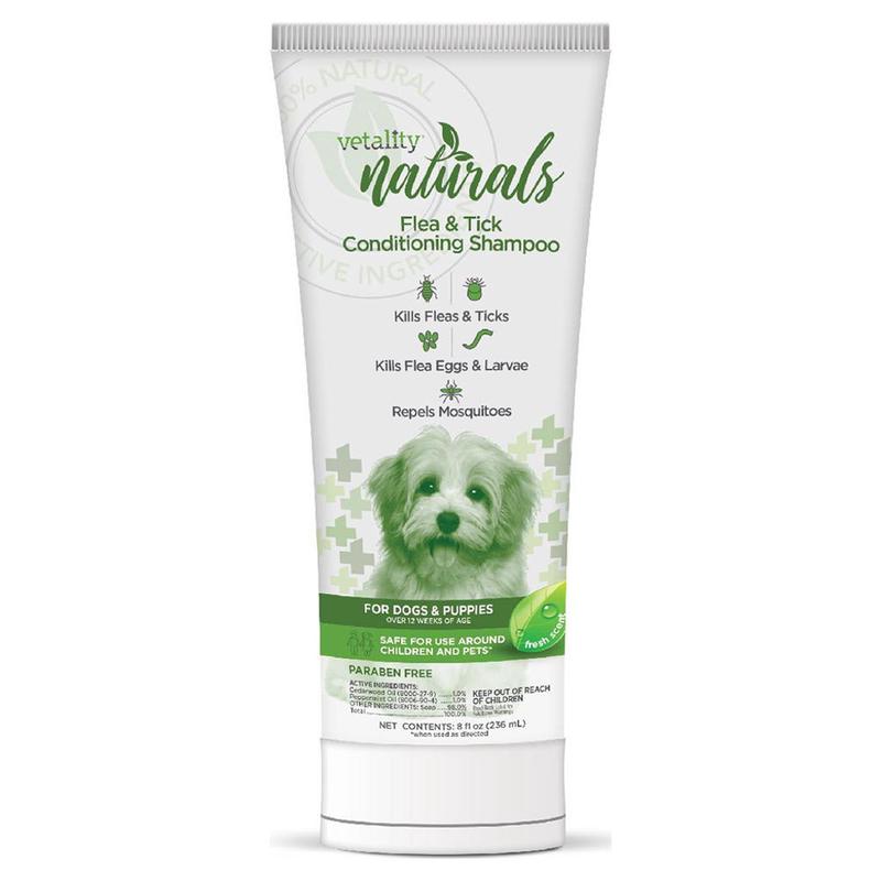 Vetality Naturals Flea & Tick Conditioning Shampoo for Dogs – 8 oz