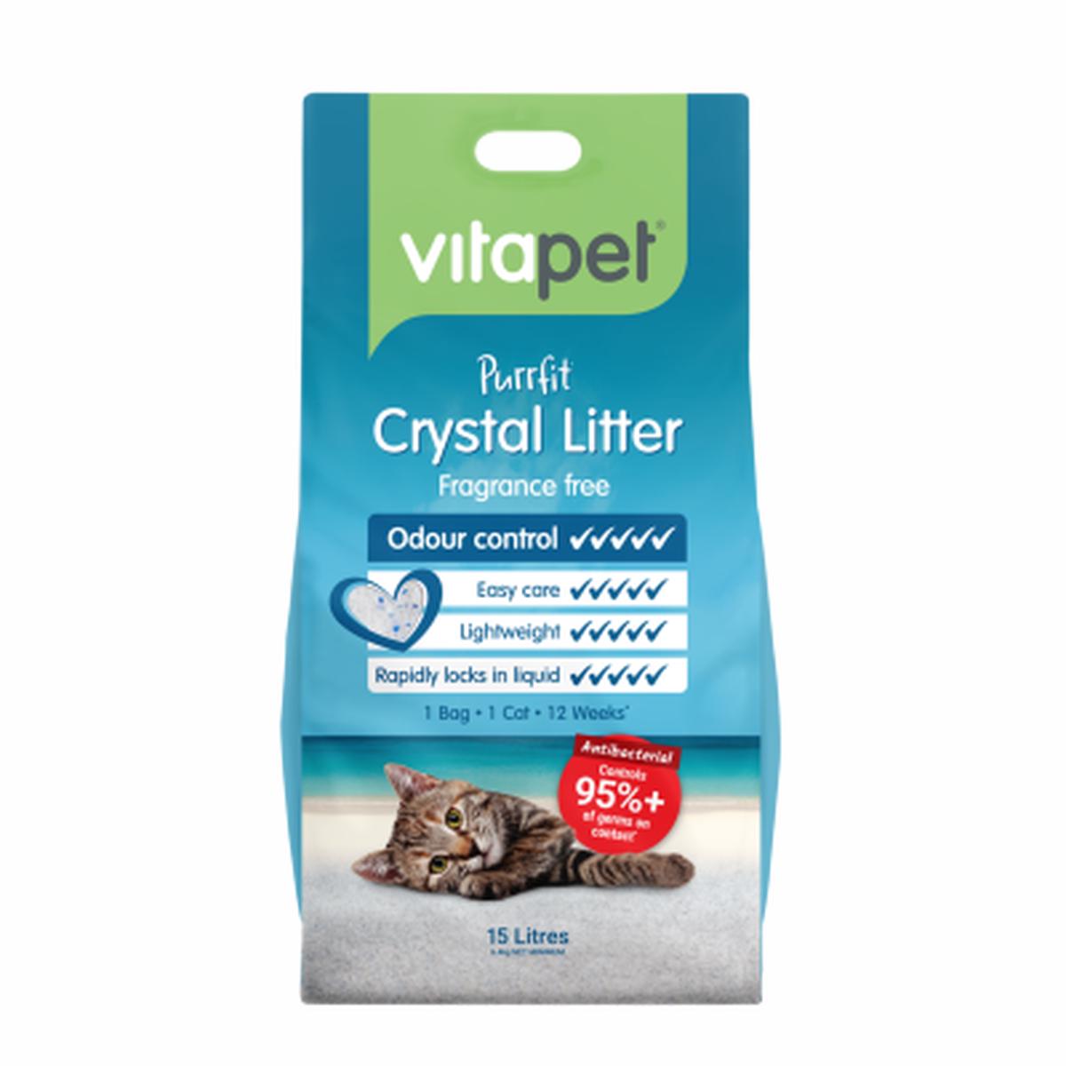 VitaPet Purrfit Crystal Cat Litter 15l
