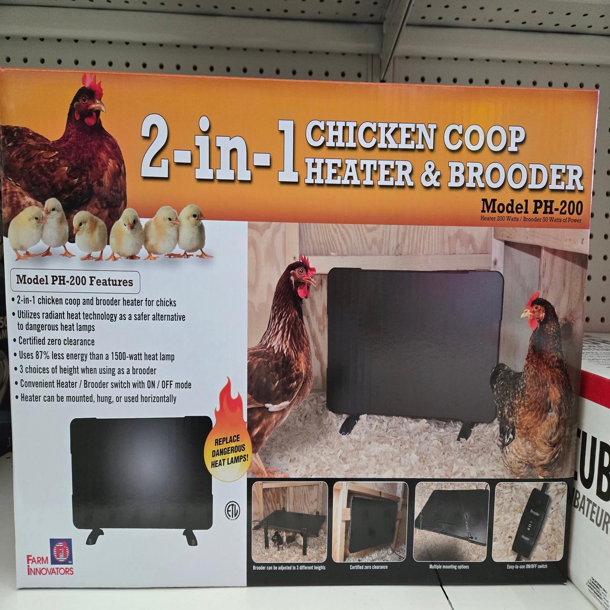 2-in-1 Chicken Coop Heater & Brooder