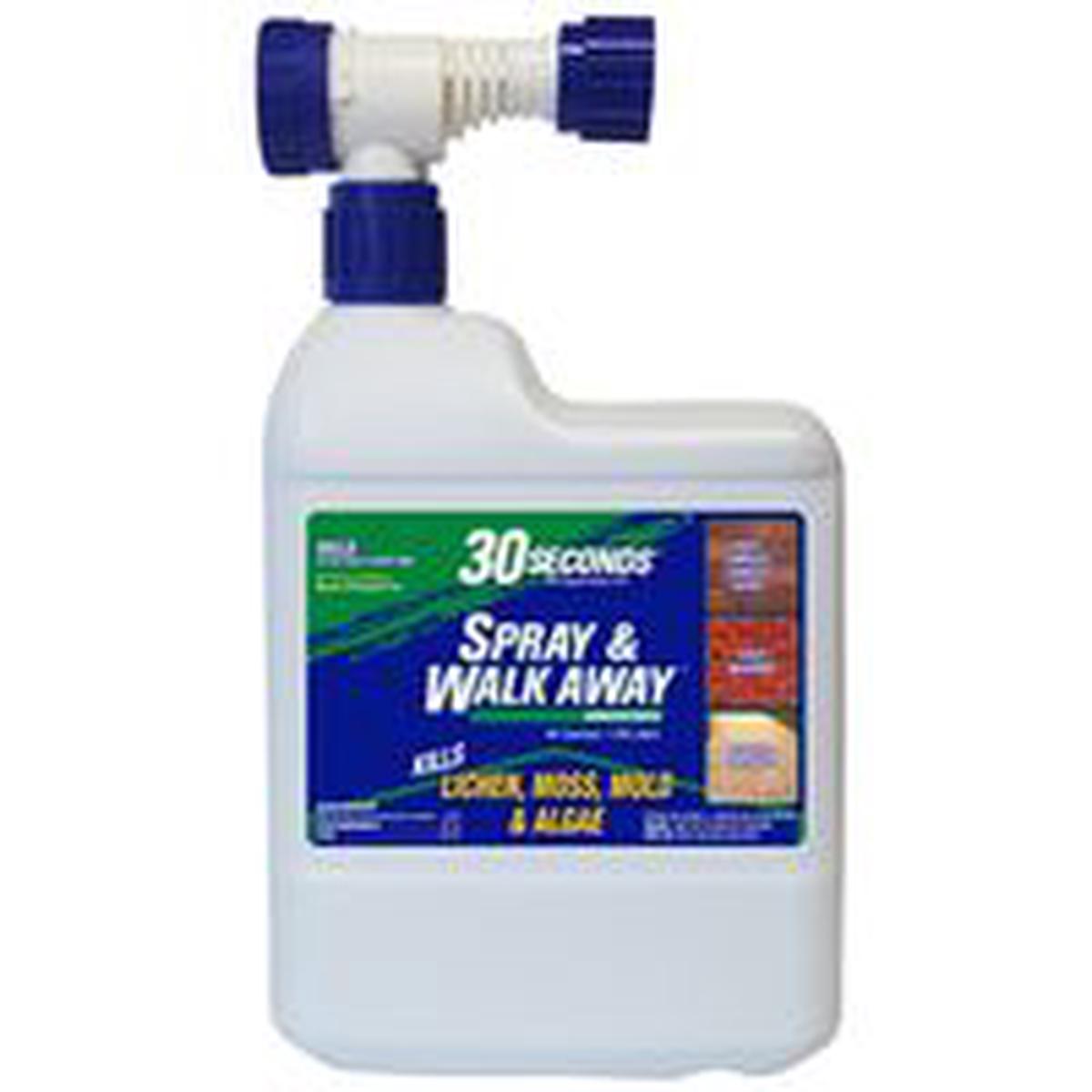 30 Seconds Spray and Walk Away Concrete Cleaner, 64 oz, Liquid, Pale Yellow (64SAWA)