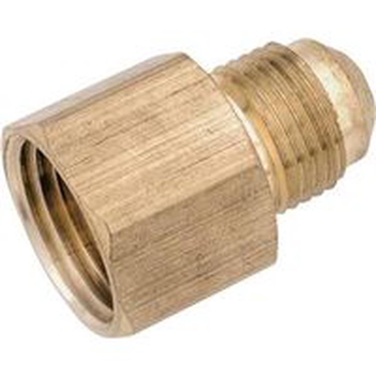 Anderson Metals Tube Coupling, 5/8 x 3/4 in, Flare x FNPT, Brass