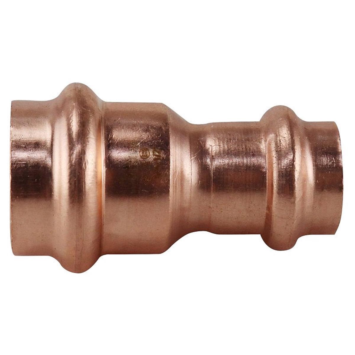 Apollo Coupling with Stop, 3/4 x 1/2 in, Press Fit, Copper, 300 psi Pressure (XPRC3412)