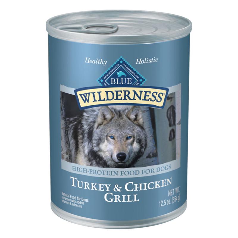 Blue Buffalo Wilderness Turkey & Chicken Grill Canned Dog Food – 12.5 oz