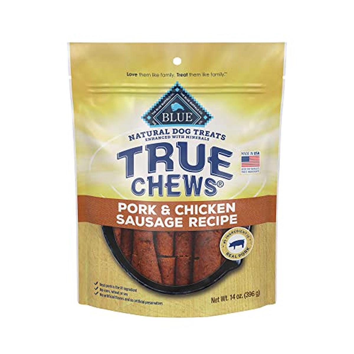 Dog Treats Pork and Chicken Sausage Recipe 14-oz Bag