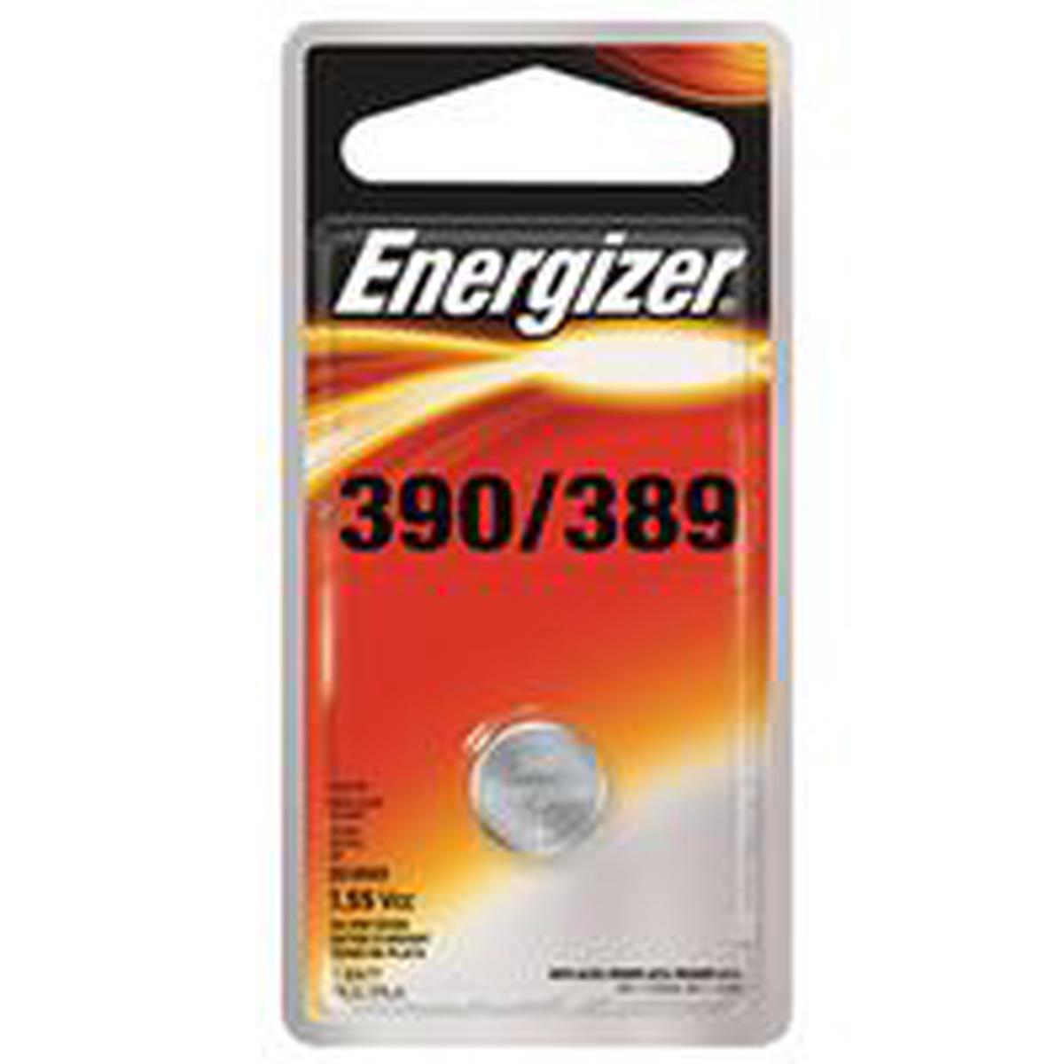 Energizer Coin Cell Battery, 1.5V, 52mAh, Silver Oxide, Mercury Free (389BPZ)