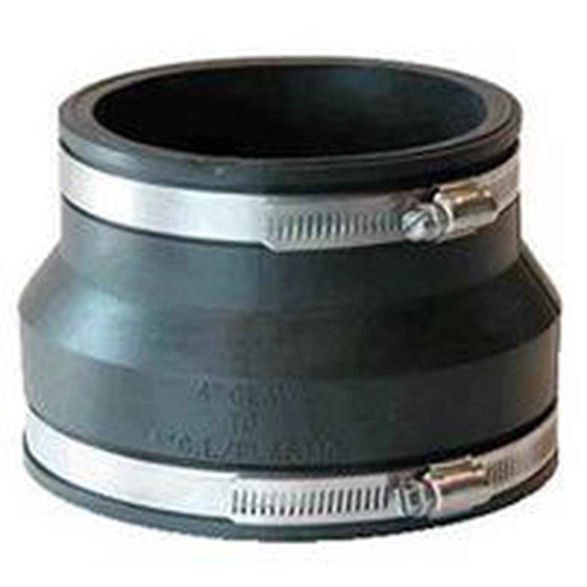Fernco Stock Coupling, 4″x3″ PVC, Black, 4.3 psi Pressure (P1002-43)