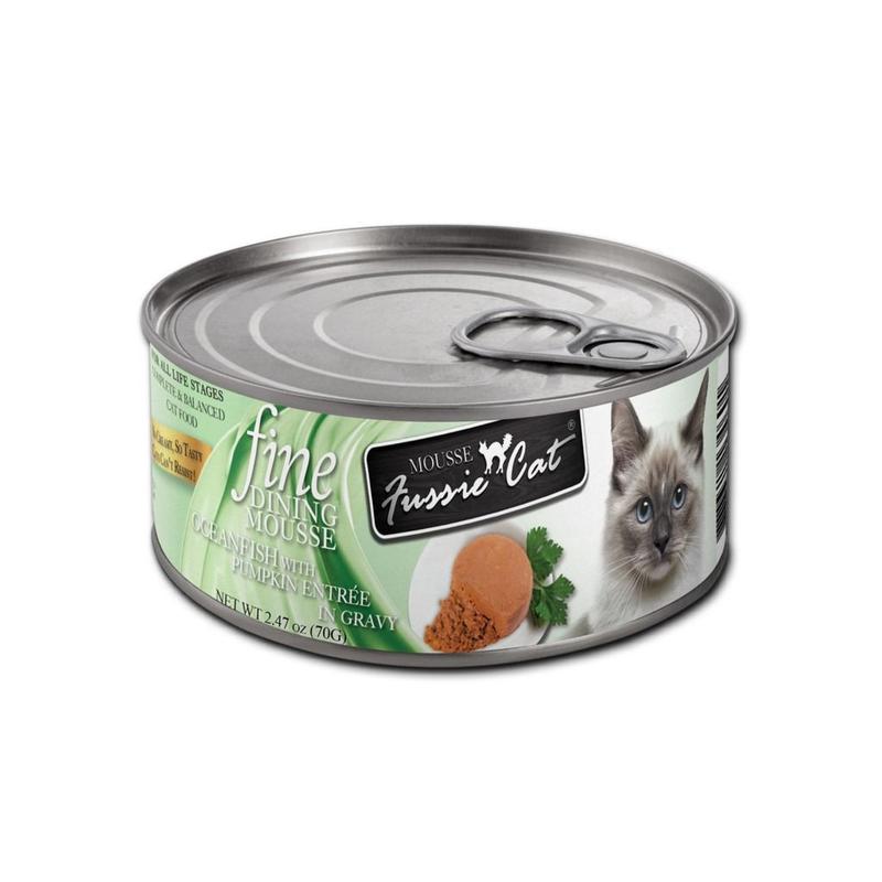 Fussie Cat Ocean Fish with Pumpkin Entree Fine Dining Cat Food – 2.47 oz