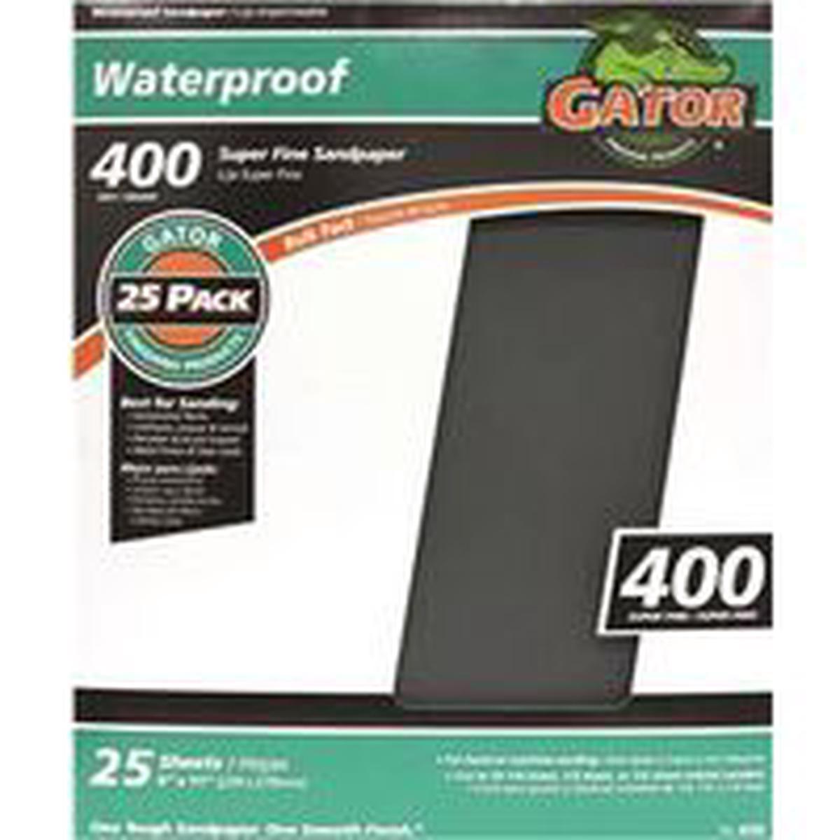 Gator Sanding Sheet 11 in L 9 in W 400 Grit Silicone Carbide Abrasive 25CT (3281)