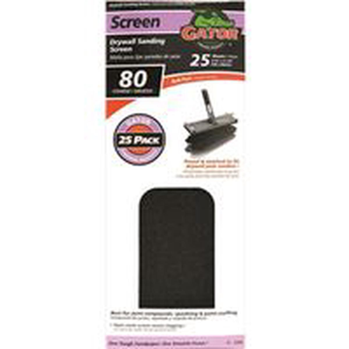 Gator Sandscreen, 11 in L, 4-3/8 in W, 80 Grit, Silicon Carbide Abrasive (3304)