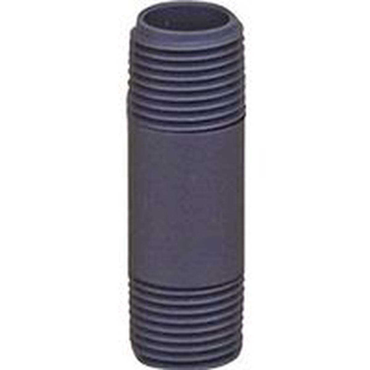 Genova 300 Series Pipe Nipple 1/2 in MIP PVC Gray SCH 80 2 in L (P-12-2)