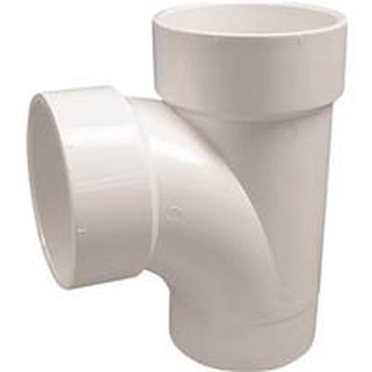 Genova 700 Series 76140 Street Pipe Tee 4 In Spigot x Hub PVC SCH 40 Schedule