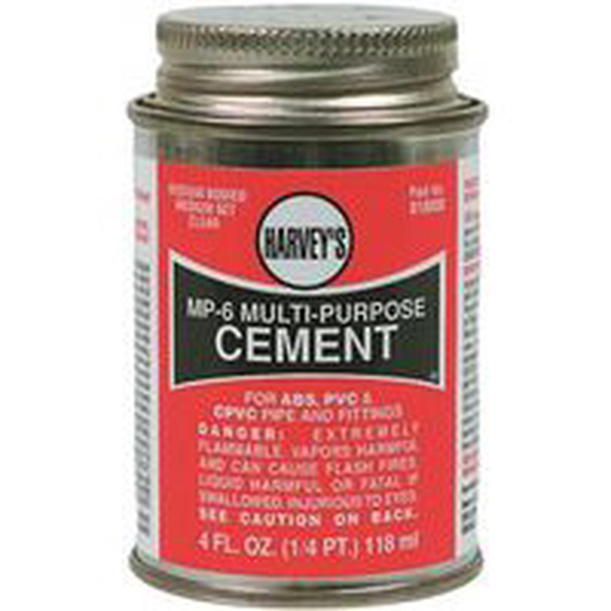 Harvey 18000-24 Solvent Cement 4 oz Can Liquid Milky Clear