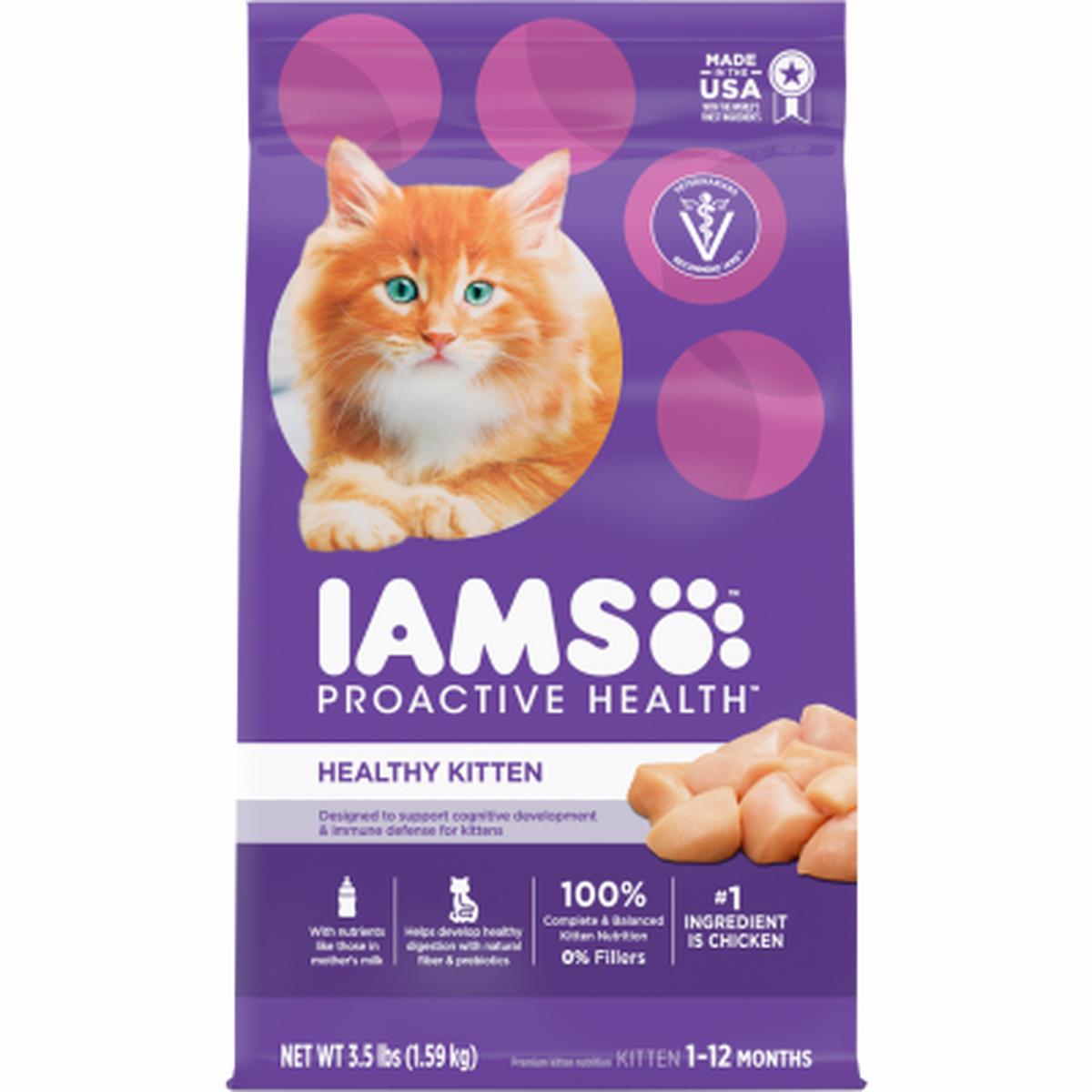 IAMS Proactive Health Kitten With Chicken Dry Cat Food 1.59kg