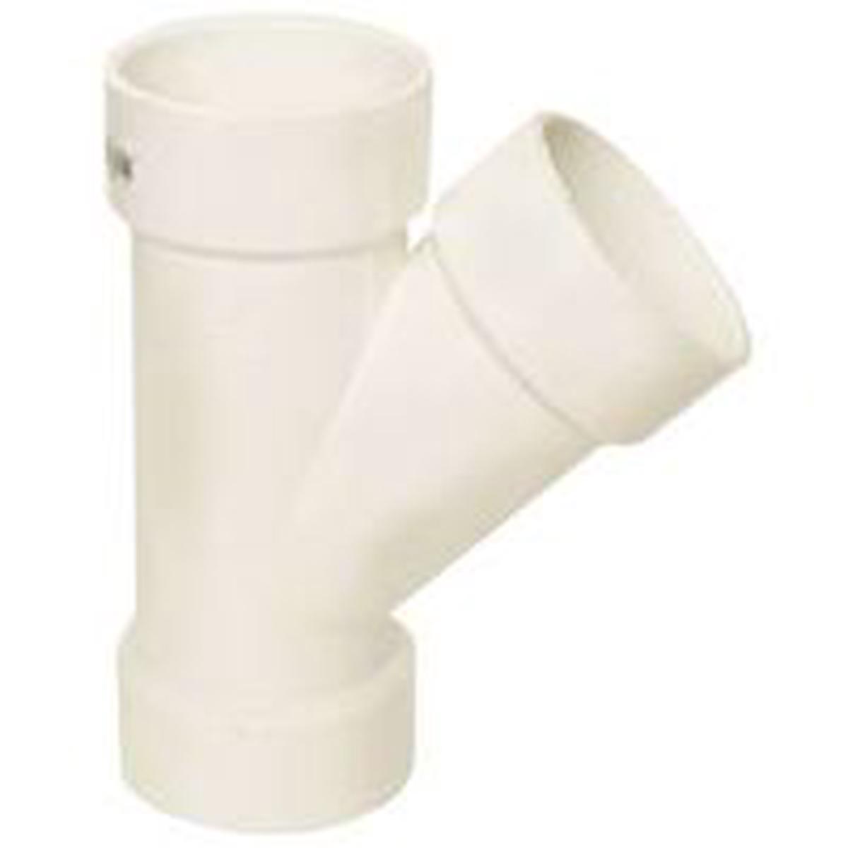 IPEX Pipe Wye, 3 in, Hub, PVC, White, SCH 40 (192303L)