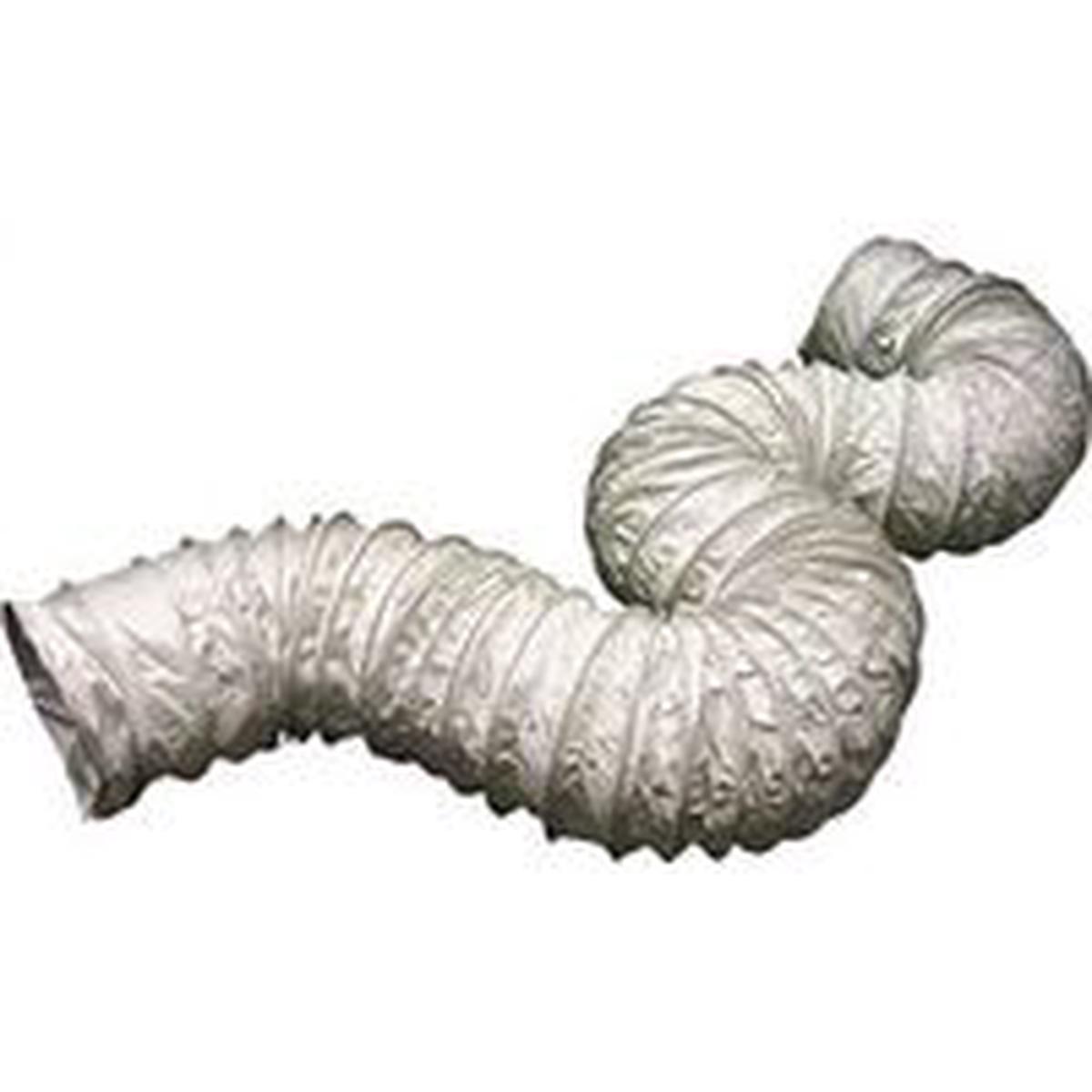 Lambro Vent Hose, 3 in ID, 50 ft L, Vinyl, White (215L)